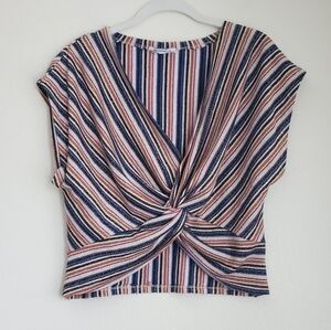 ZARA metallic twist front crop top Medium